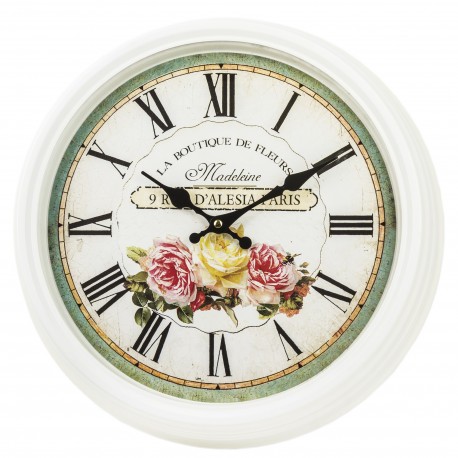 Zegar ścienny vintage róże prowansalski PROMOCJA