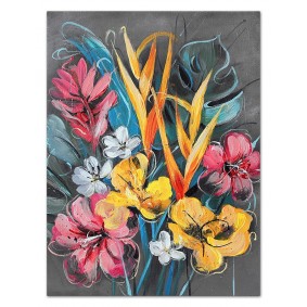 Obraz ręcznie malowany Kwiaty Nowoczesne G99952 90x120cm