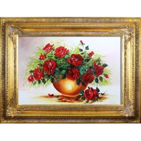 Obraz ręcznie malowany Róże G16592 90x120cm