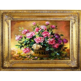 Obraz ręcznie malowany Róże G16448 90x120cm