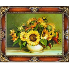 Obraz ręcznie malowany Słoneczniki G93890 85x115cm