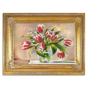 Obraz ręcznie malowany Tulipany G02827 90x120cm