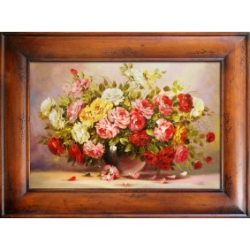Obraz ręcznie malowany Róże G17345 76x96cm