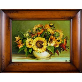 Obraz ręcznie malowany Słoneczniki G03596 76x96cm