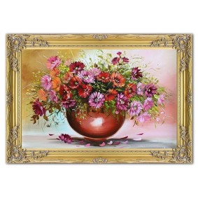 Obraz ręcznie malowany Kwiaty G06361 75x105cm