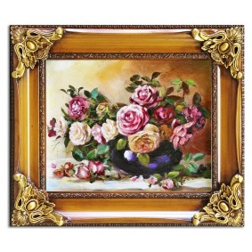 Obraz ręcznie malowany Róże G03816 65x75cm