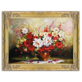 Obraz ręcznie malowany Kwiaty G15514 63x84cm