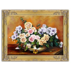 Obraz ręcznie malowany Kwiaty G04370 63x83cm