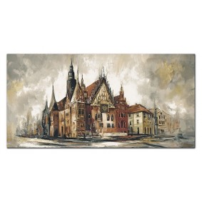 Obraz ręcznie malowany Wrocław G99323 160x80cm