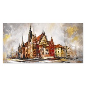 Obraz ręcznie malowany Wrocław G99321 160x80cm