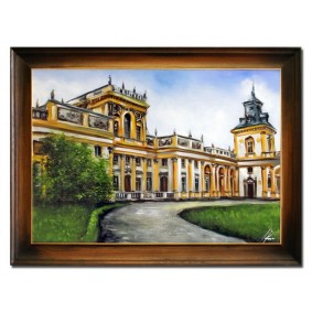 Obraz ręcznie malowany Warszawa G108040 64x84cm