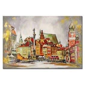 Obraz ręcznie malowany Warszawa G102798 60x90cm