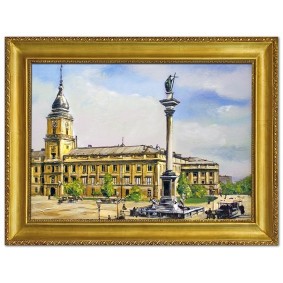 Obraz ręcznie malowany Warszawa G03397 63x84cm