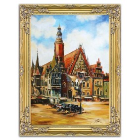 Obraz ręcznie malowany Wrocław G05448 63x84cm