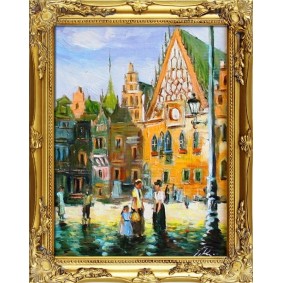 Obraz ręcznie malowany Wrocław G05159 37x47cm