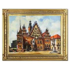 Obraz ręcznie malowany Wrocław G02045 37x47cm