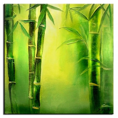 Obraz olejny w blejtramie bambus G01642